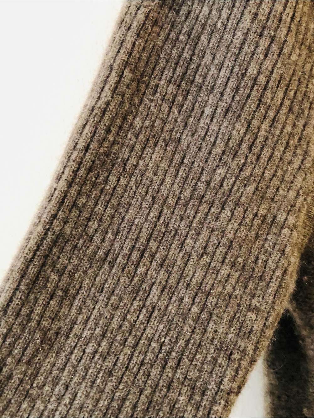 AQUA 100% Cashmere Brown Asymmetric Shark Bite Hem Tunic Sweater M - Picture 5 of 16
